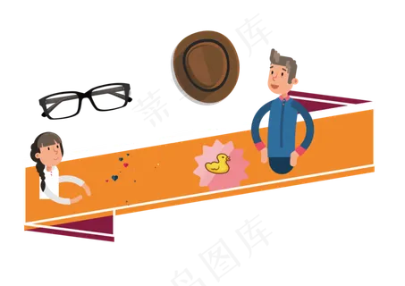 可爱父亲节优惠促销商务