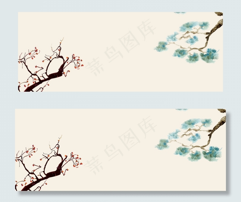 水墨山水素材背景