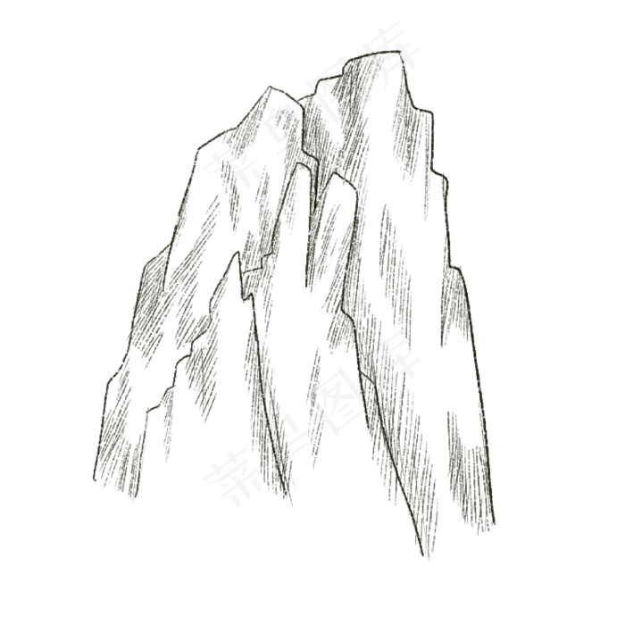黑色线条山(2048X2048(DPI:132))psd模版下载