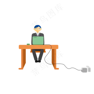 商务扁平西装png素材