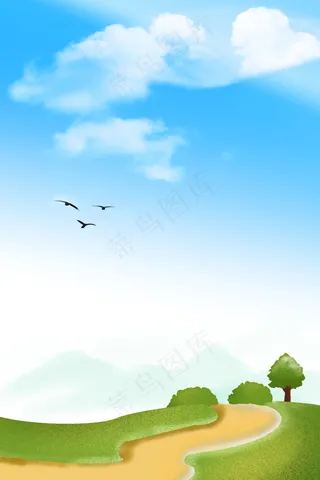 二十四节气春分绿色清新商业配图