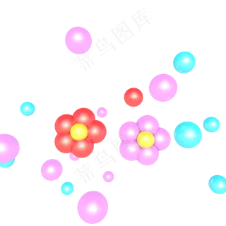 C4D儿童节装饰花朵