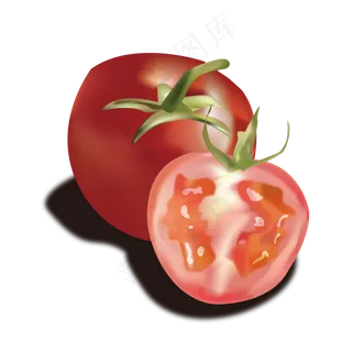 逼真写实小番茄