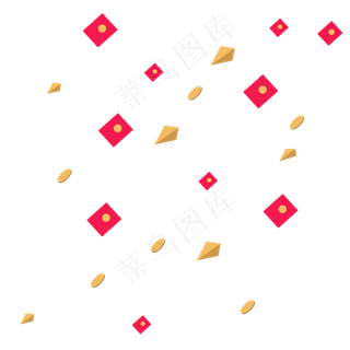 红包雨金币,免抠元素