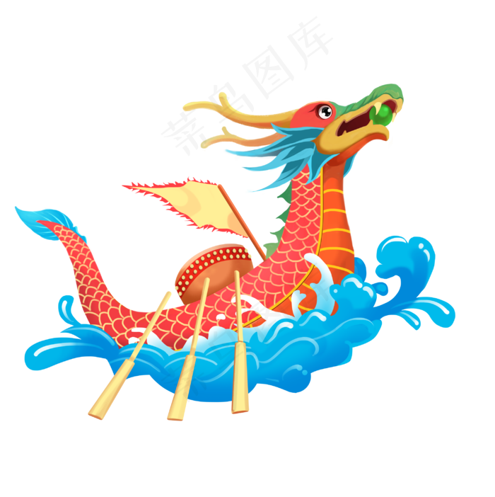 端午节龙舟装饰插画