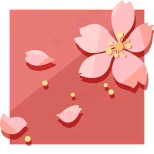 立体3D剪纸樱花