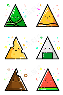 MBE风格三角形食物