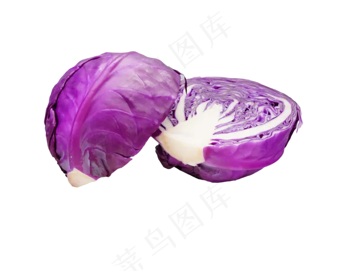切开的紫包菜,免抠元素(3800*3000px 300 dpi )