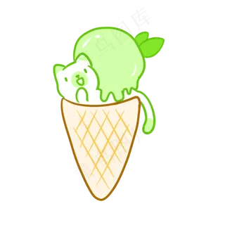 猫猫哈密瓜甜筒