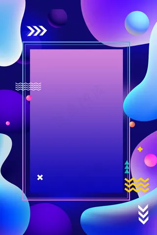 五一电商紫色渐变流体渐变广告