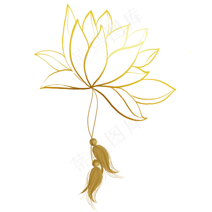金属荷花书签(2048X2048(DPI:132))psd模版下载