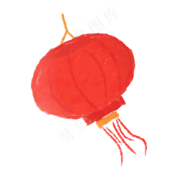 红色圆弧灯笼元素,免抠元素(2000X2000(DPI:300))psd模版下载