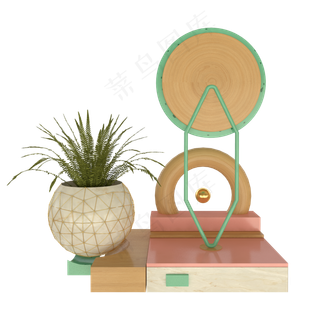 c4d立体家居电商装饰舞台免费