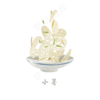 节气小暑清炒藕片,免抠元素