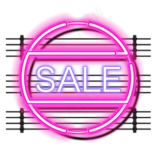 618边框霓虹灯促销图标装饰图案