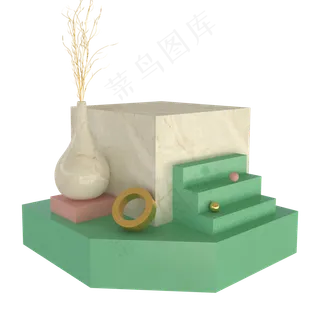 c4d立体电商展台台阶免费下载,免抠元素