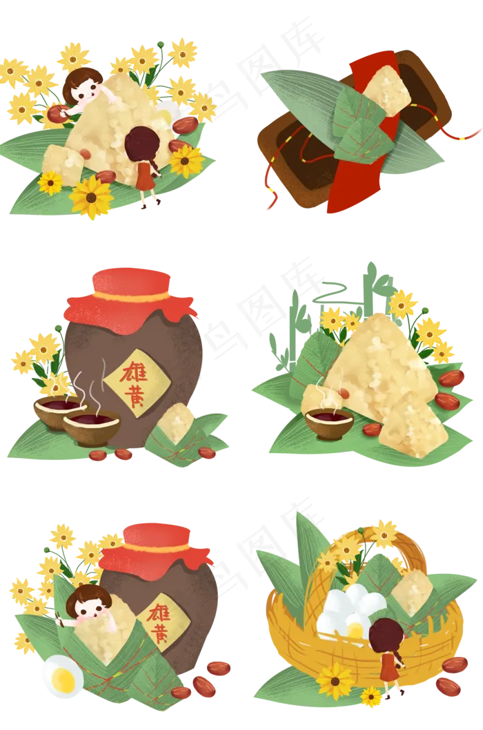 端午节传统习俗美食粽子雄黄酒(3543X4724(DPI:150))psd模版下载