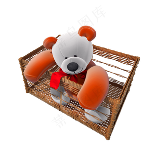 质感毛绒小熊png图