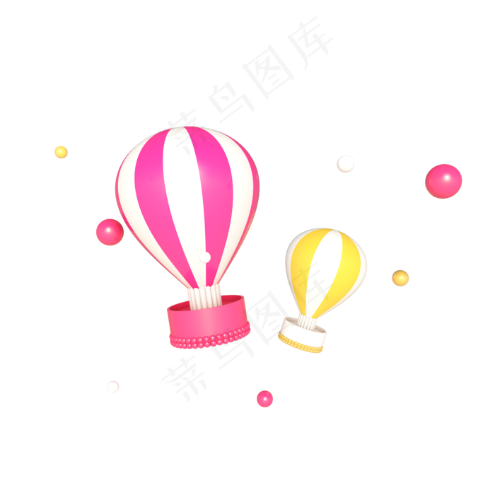 儿童节气球漂浮几何电商装饰
