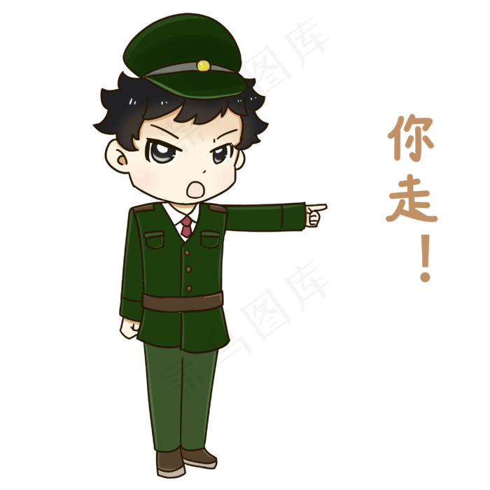 建军节你走表情包(3000X3000(DPI:300))psd模版下载