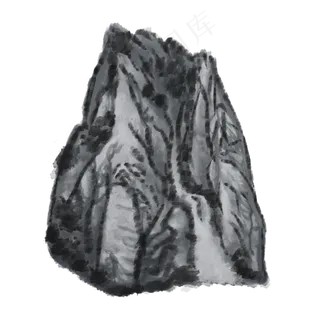 手绘中国风山水风景水墨画PNG