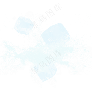 清新冰块冰晶元素,免抠元素