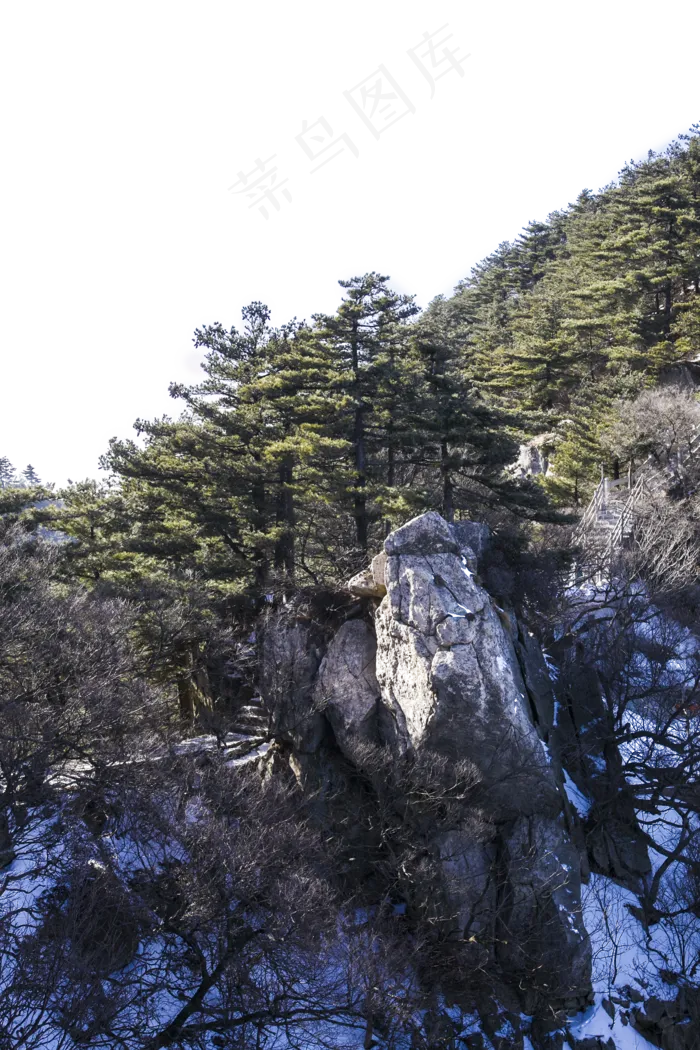 陡峭绿树成荫的山峰(2000X3000(DPI:300))psd模版下载