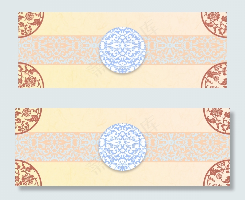 中国风富贵瓷碟背景素材