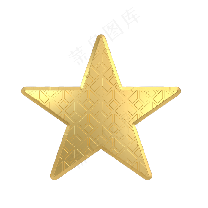 金属质感纹理五角星