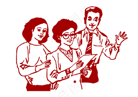 劳动者群体手绘卡通形象,免抠元素