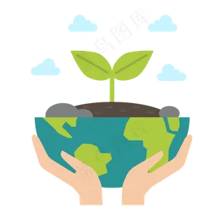 卡通世界地球日矢量图片