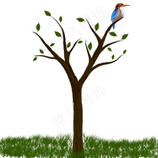 植树节刚发芽的小树苗,免抠元素