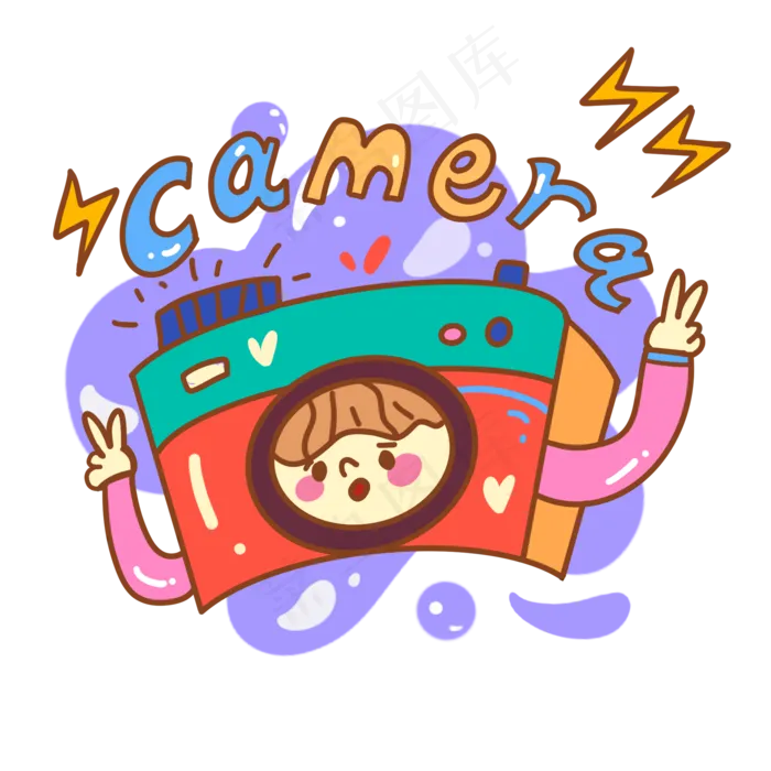 世界旅游日游玩必备的相机(2000X2000(DPI:300))psd模版下载