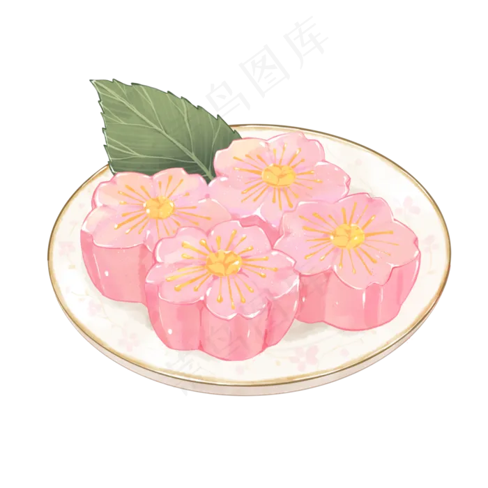 日式甜品和果子,免抠元素(2000X2000(DPI:300))psd模版下载