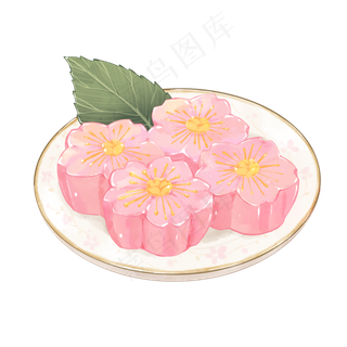 日式甜品和果子,免抠元素
