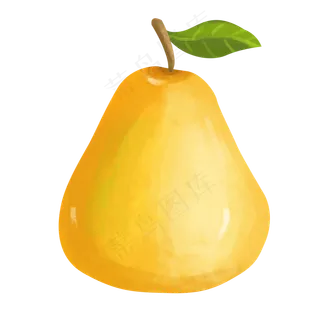 手绘卡通梨子素材元素