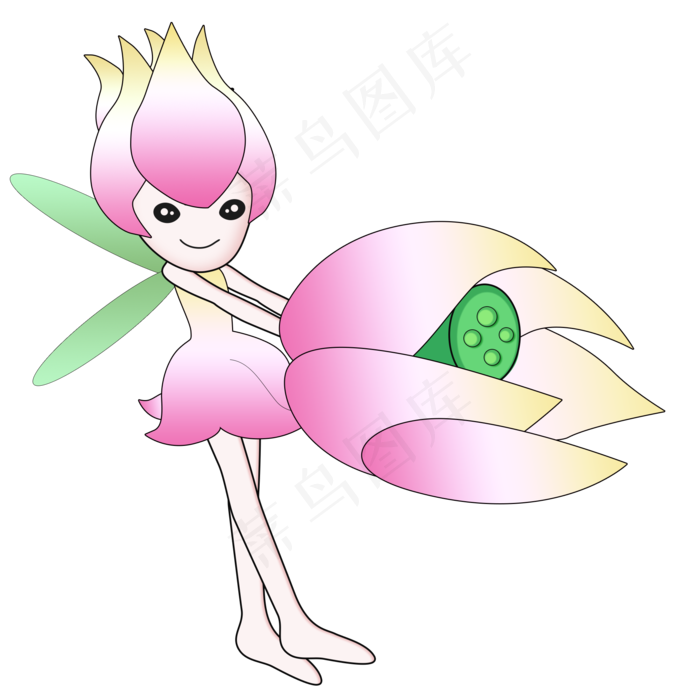 荷花仙子png素材