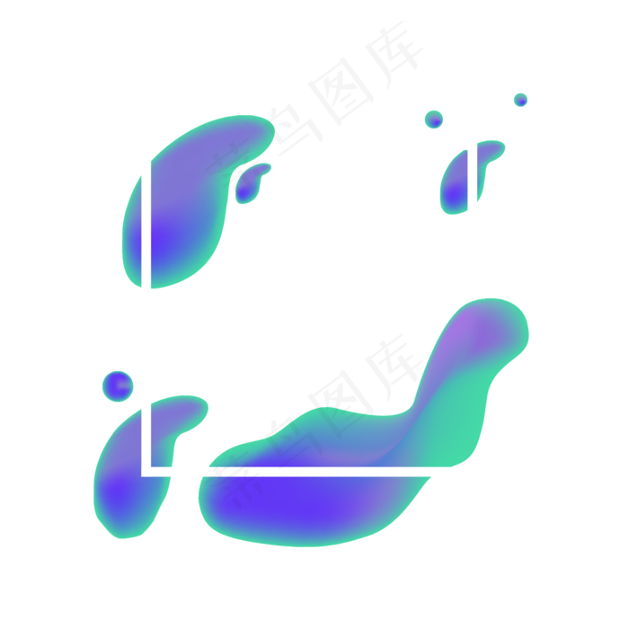 618电商流体渐变主题装饰素材