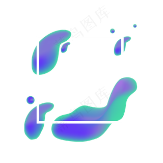 618电商流体渐变主题装饰素材