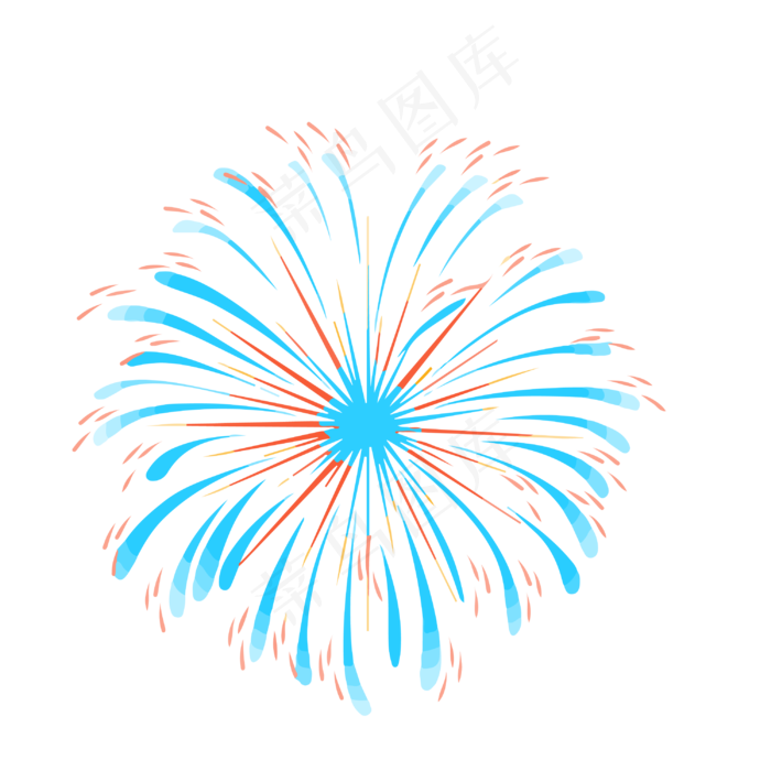 节日祝福烟花PNG文件,免抠元素