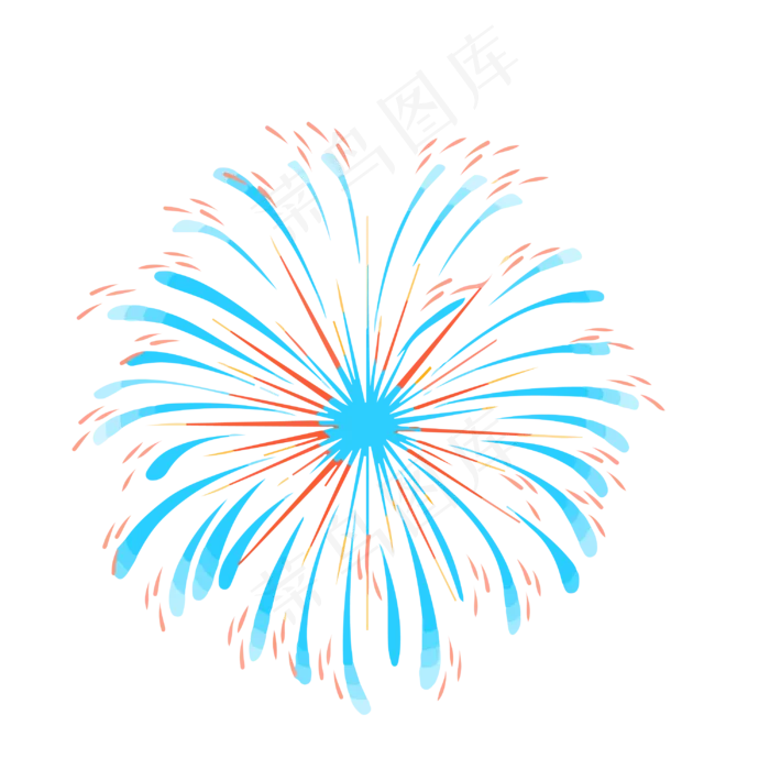 节日祝福烟花PNG文件,免抠元素