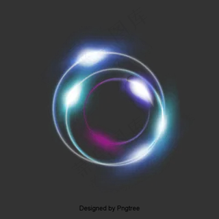 现代时尚亮光圆线装饰元素