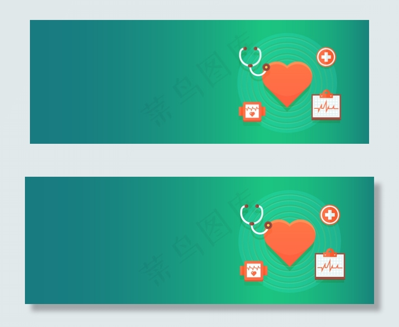 医疗用品爱心听诊器背景海报banner