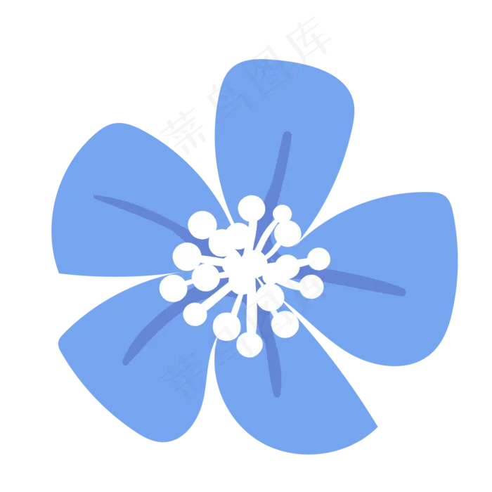 一朵美丽的五瓣花(2000*2000px 300 dpi )ai矢量模版下载