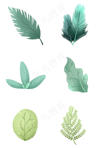 绿色的小清新叶子