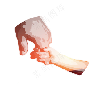 儿子牵着父亲的手设计素材