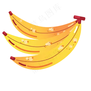 黄色的香蕉免抠图
