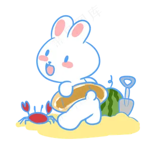 在海边的兔子