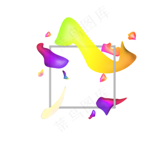 618电商流体渐变主题装饰素材