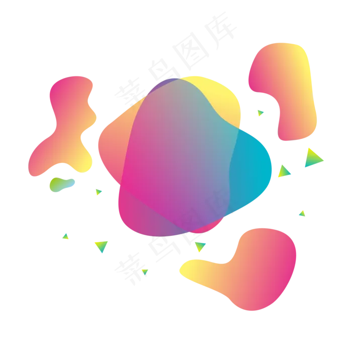 618电商圆形流体渐变装饰免扣ai矢量模版下载